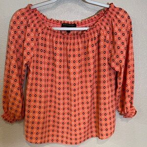 Banana Republic Orange Patterned Blouse